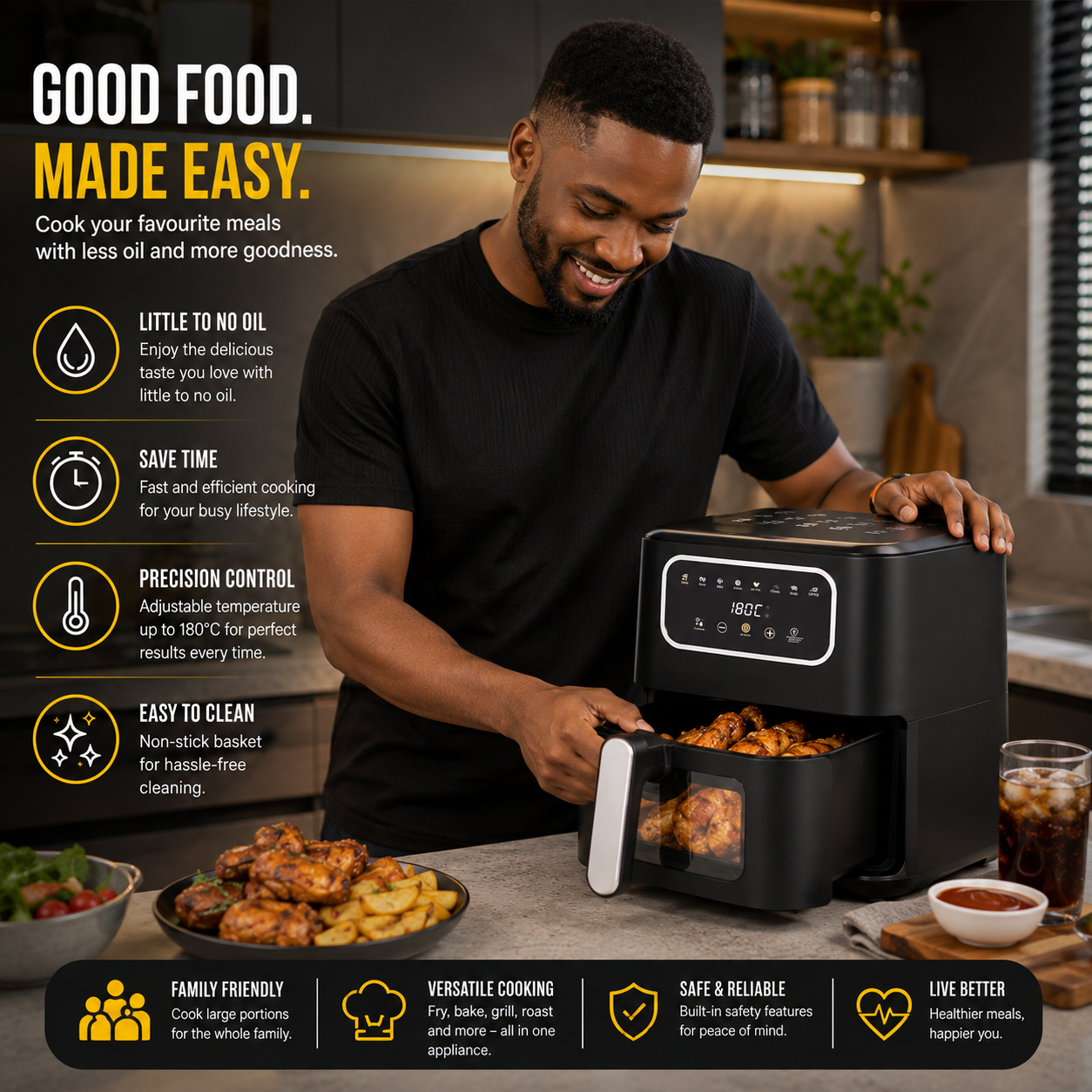 Kenwood 10L air fryer with wings